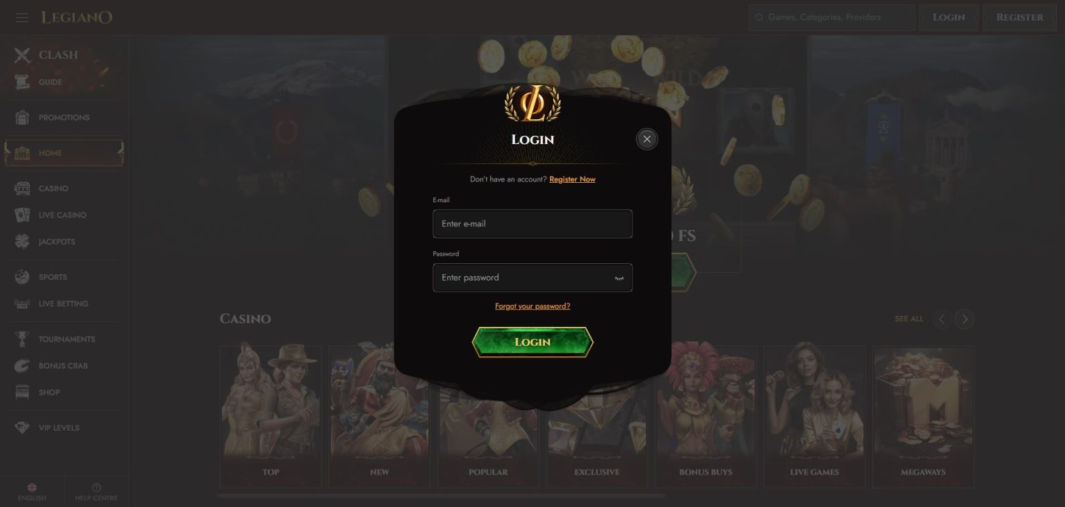 Legiano Casino App - Τεράστια μπόνους & άμεσες πληρωμές